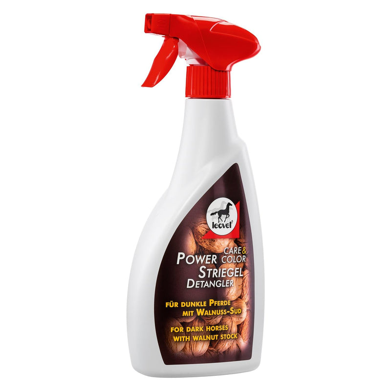 Leovet Power Harrow Walnut Spray Bottle | 550ml | Grooming for horses with dark fur | Faster combing of mane and tail | ADMR compliant, no waiting period - BeesActive Australia