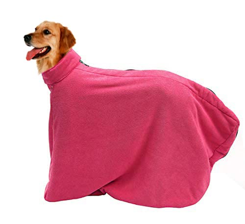 Pethiy - Premium dog bathrobe made of microfiber, dog drying bag, dog bath towel with zipper, super absorbent soft dog towel suitable for bathing and swimming-red-S S red - BeesActive Australia