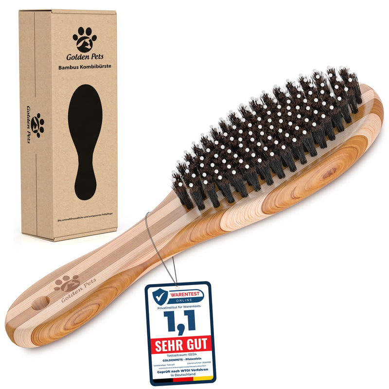 Test grade: Very good - Combination dog brush & cat brush I Smoothing and detangling I Suitable for short - medium-length fur I Dog comb for undercoat I + Free care manual 1 piece (pack of 1) combination brush - BeesActive Australia