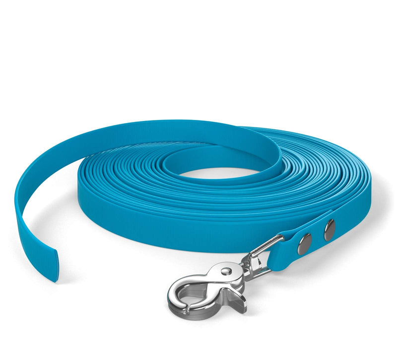 5m drag leash, dog leash, 1 carabiner, cyan blue, very stable, dirt and water repellent 5m, for strong dogs cyan blue - BeesActive Australia