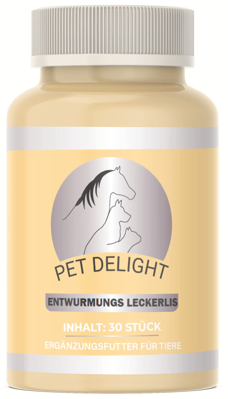 Pet Delight Worm Supplement Treats - the herbal treat & remedy for dogs and cats as a natural diet after worming - Dog - Cat - Birds - Animal & Dog Dewormer - 15g - BeesActive Australia