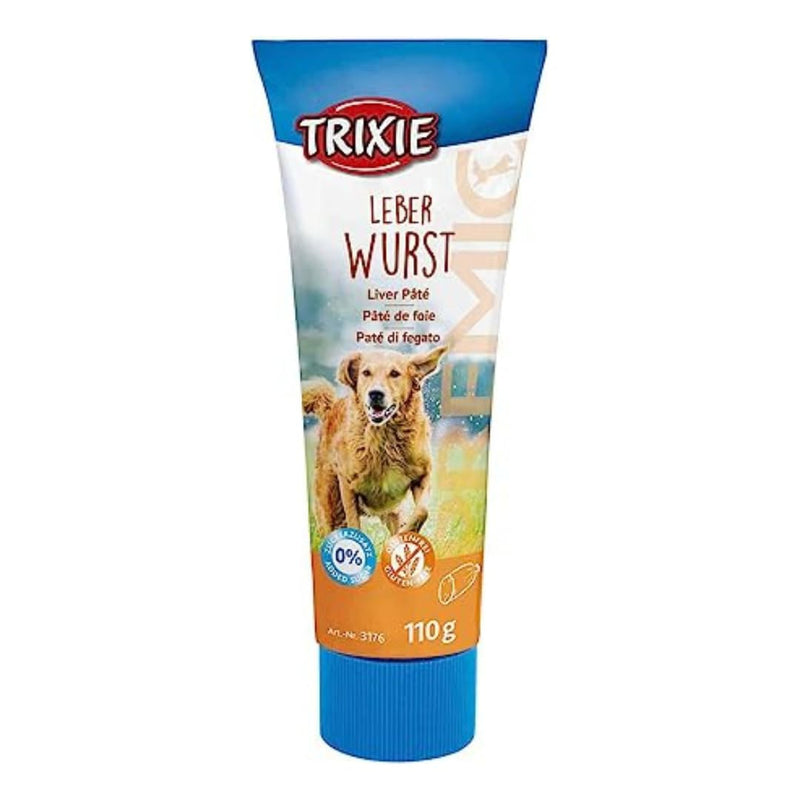 TRIXIE Dog Treats PREMIO Dog Liver Sausage 110g - Premium Treats for Dogs Gluten Free - No Grain & Sugar, Tasty Reward for Training & Home - 3176 Liver Sausage 110g (Pack of 1) - BeesActive Australia