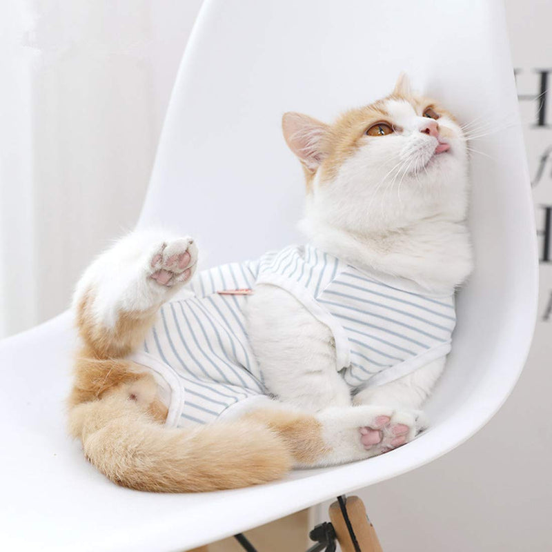 VICTORIE Pets Protective Clothing Recovery Suit Vest Surgery for Use After Sterilization Animal Skin Diseases for Dogs Cats Puppy White L White - BeesActive Australia