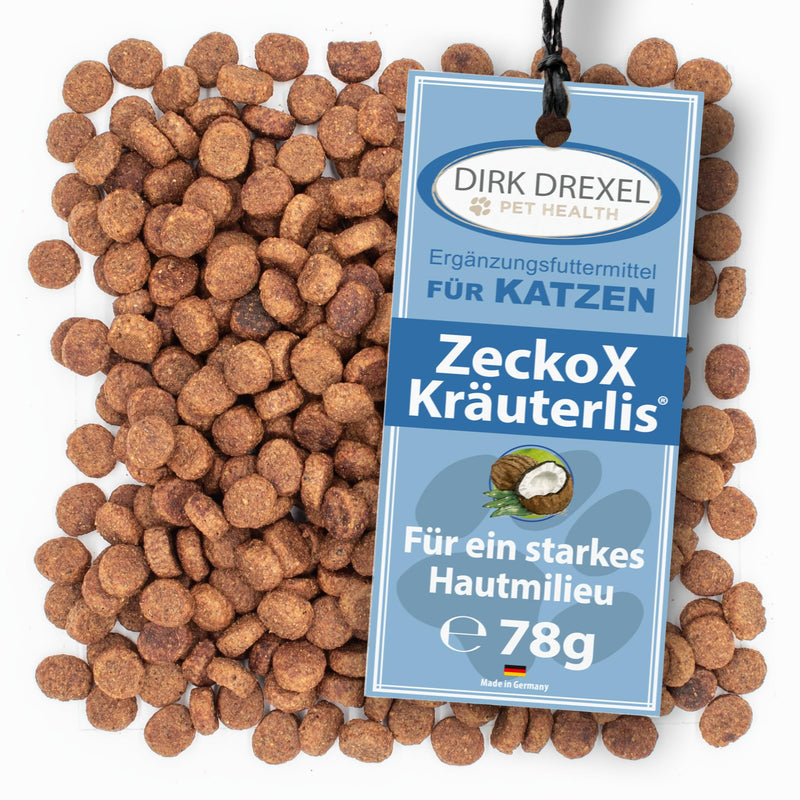 Dirk Drexel ZeckoX Kräuterlis for cats | Treats with herbal extracts | natural nutrition with coconut & cardoon 3 month treatment - BeesActive Australia
