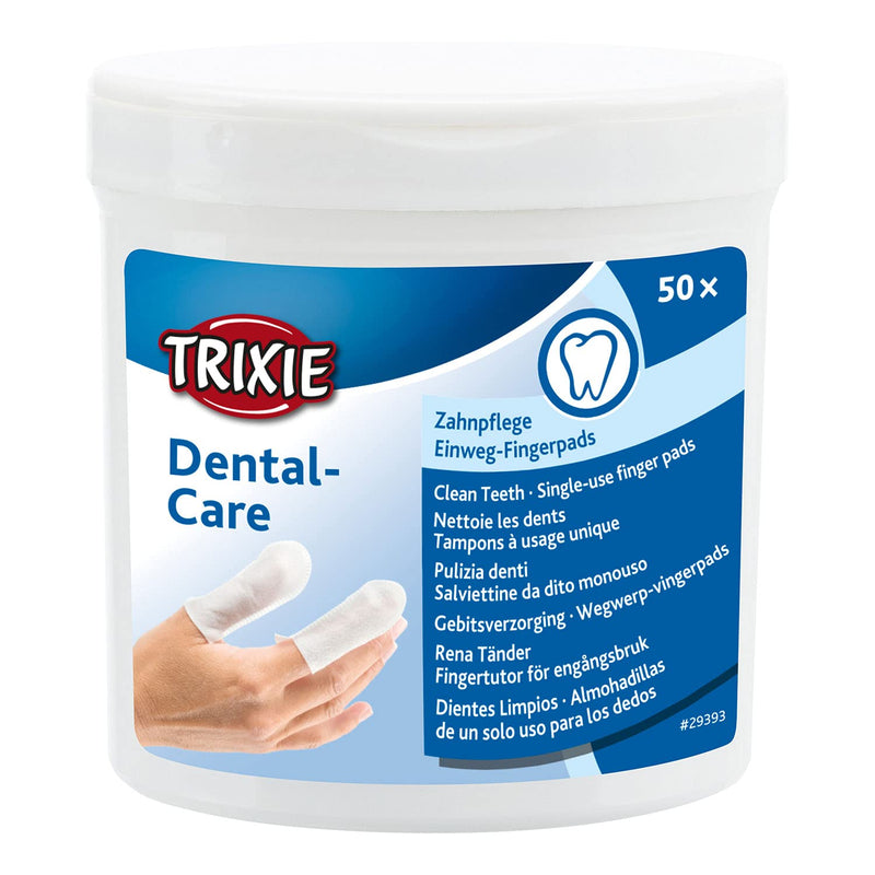 TRIXIE 29393 Dental Care Dental care, finger pads, 50 pieces. - BeesActive Australia