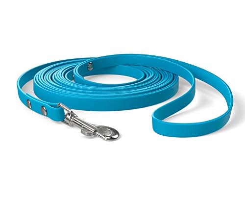 5m drag leash, dog leash, hand strap, cyan blue, extra narrow, dirt and water repellent 5m, for small dogs cyan blue - BeesActive Australia