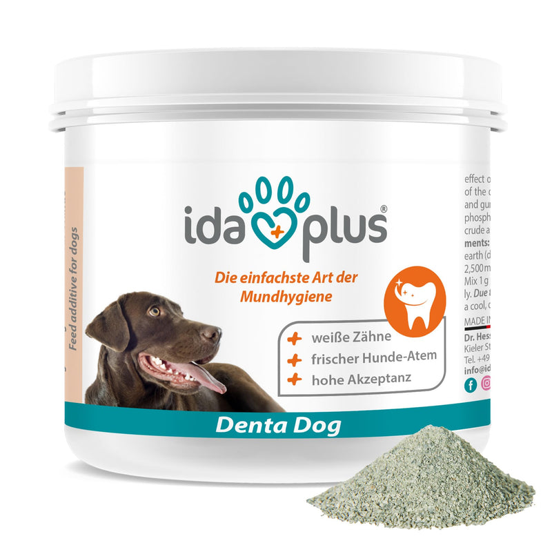Ida Plus Denta Dog - easy dog dental care without brushing teeth - dog dental care stops dogs bad breath & ensures fresh dog breath - prevents dogs tartar & plaque - 150g - BeesActive Australia