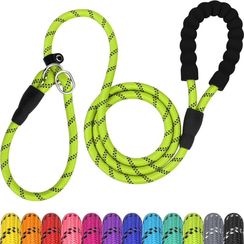 TagME Retriever Leash with Pull Stop, Reflective Rope Leash 185 cm Moxon Leash, Soft Padded Handle, 10 mm for Medium Dogs, Green 185 x 1 cm (Pack of 1) Green - BeesActive Australia