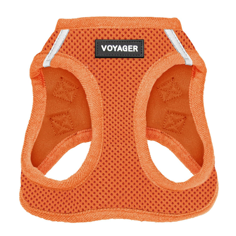 Voyager Step-In Air Dog Harness by Best Pet Supplies - All Weather Mesh Step in Vest Harness for Small and Medium Dogs, Orange, size XS - Chest 33-37 cm Orange (matching hem) XS (Chest: 13 - 14.5") - BeesActive Australia
