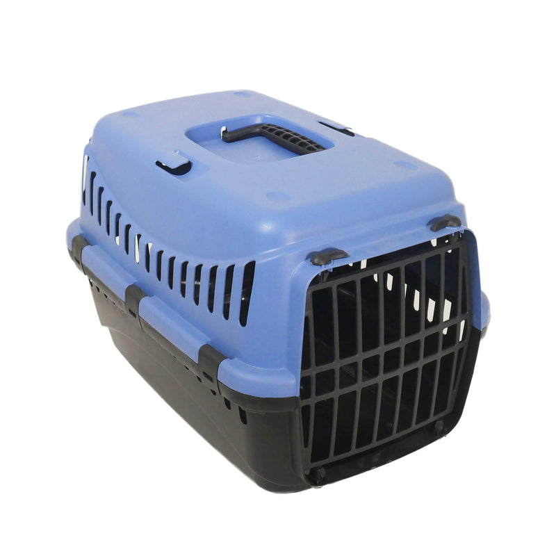 Rosewood Eco Line cat carrier made of plastic, small, slate blue/black slate blue L 46 x W 30 x H 31 cm - BeesActive Australia