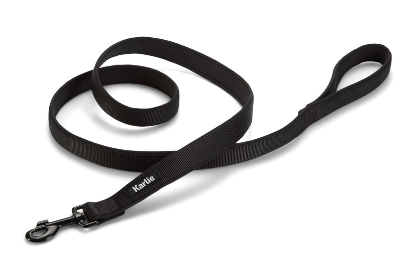 Karlie Art Sportiv Premium, dog leash, nylon, black, 180x2.5 cm - BeesActive Australia