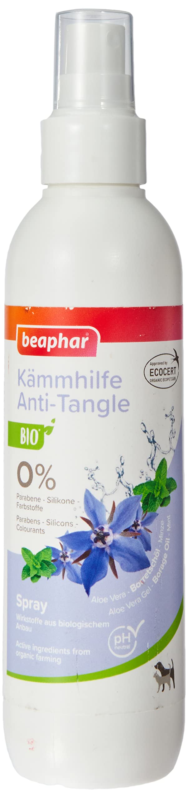 Beaphar organic combing aid spray for dogs and cats, helps to loosen matted areas in the fur, 200 ml Demelanter dog and cat - BeesActive Australia