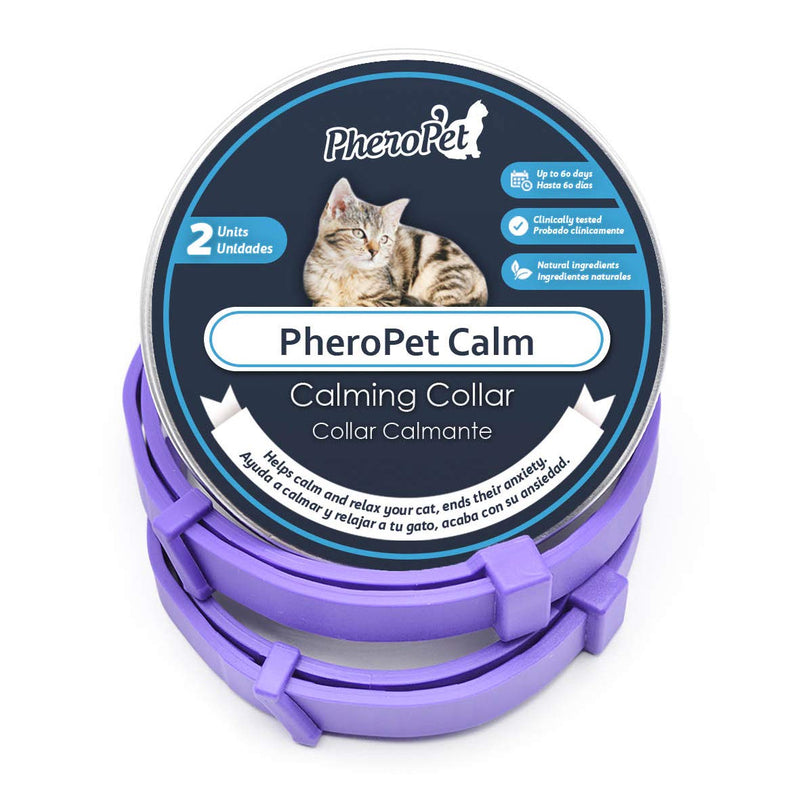 2 x Soothing Collars - Pheromones Cats. Anti-Stress Cat Collar: Relieve stress, anxiety relief, marking, scratching and other problematic behaviors. Adjustable/waterproof. - BeesActive Australia