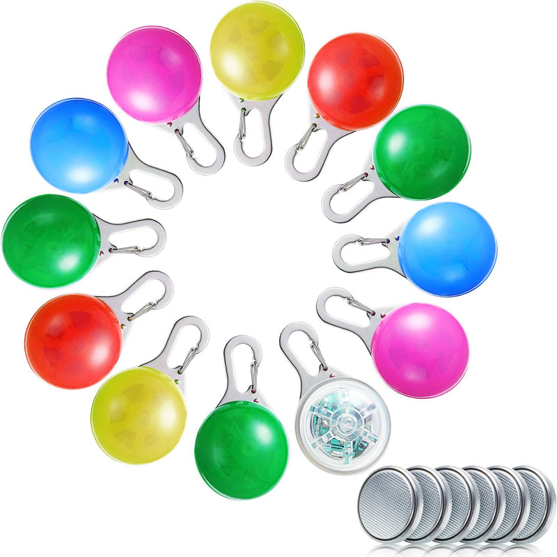 14 pieces dog flashing light pendant for dogs LED dog collar light LED light pendant pet light collar colorful waterproof safety collar lights with 3 flashing modes - BeesActive Australia