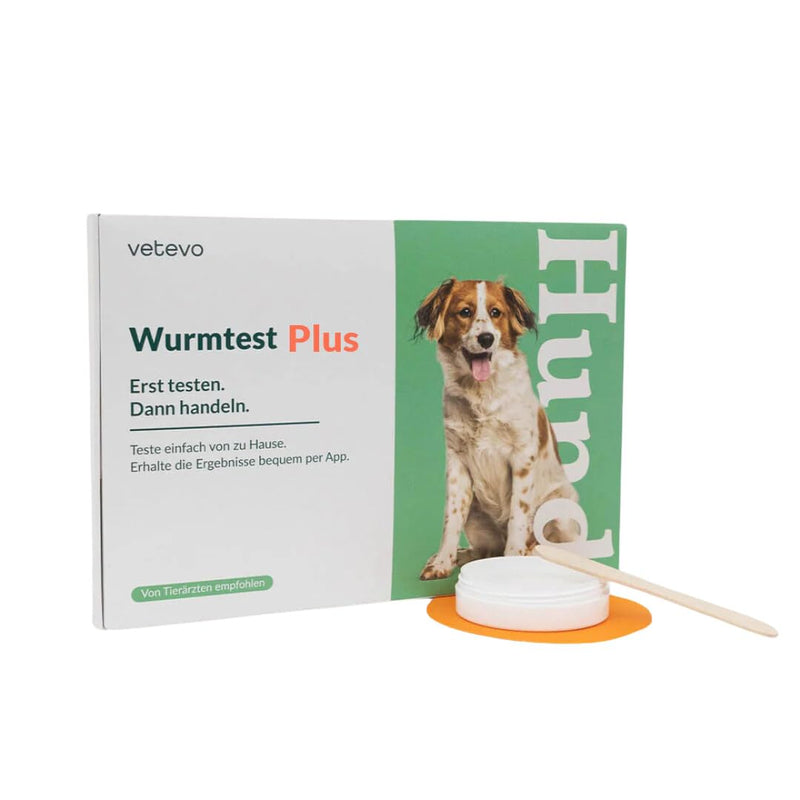 vetevo worm test dog plus, including giardia, tapeworms, lungworms dog, precise worm test for dogs thanks to PCR, result in 24 hours, for all dogs - BeesActive Australia