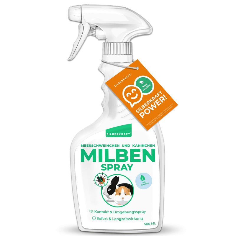 Silberkraft mite spray for guinea pigs, rabbits & small animals 500 ml, reliable mite protection, useful parasite defense, efficient and guaranteed helpful anti-mite agent - BeesActive Australia