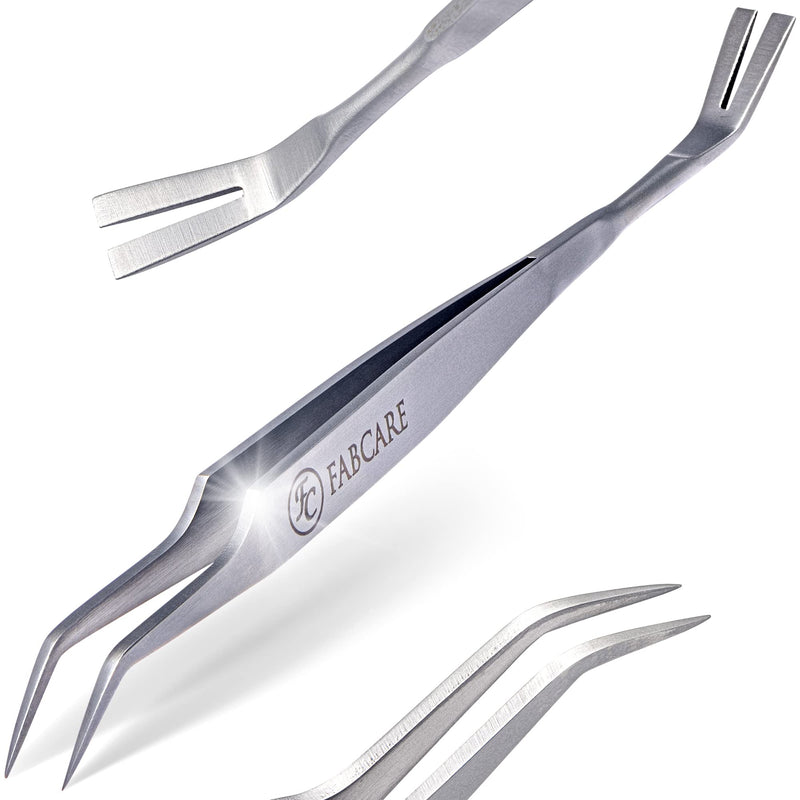 FABCARE 2 in 1 tick tweezers - tick tweezers and tick hook - including case, e-book and identification card - tick tweezers for dogs, cats and people - tick remover for ticks of all sizes - BeesActive Australia