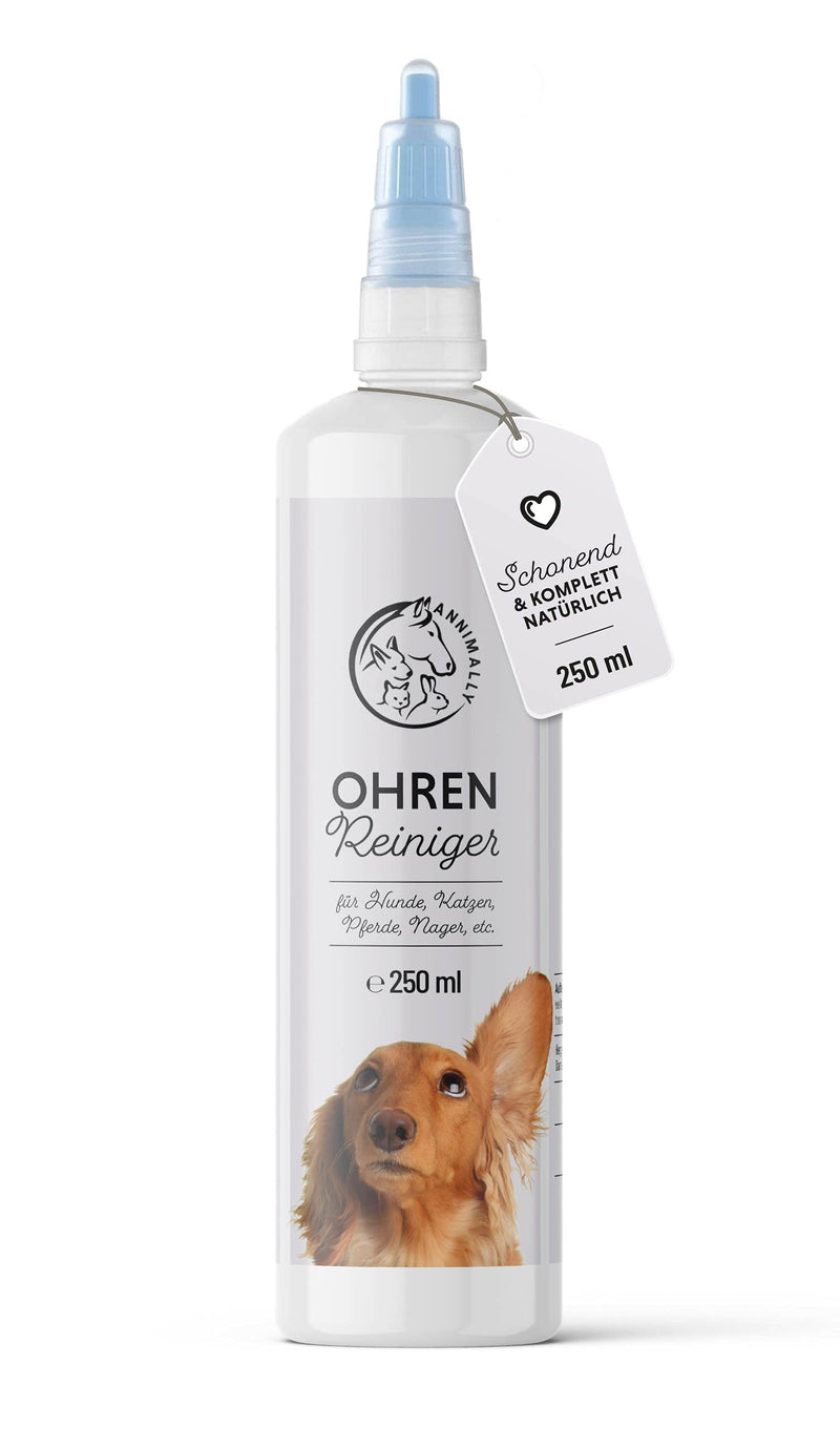 Annimally Ear Cleaner for Dogs and Cats 250ml Ear Cleaner with Chamomile, Marigold and Propolis I Ear Cleaning Agent for Dogs, Cats, Horses and Small Animals Ears I Gentle Ear Cleaning - BeesActive Australia