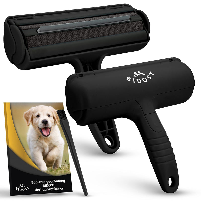 BIDOST Pet Hair Remover & Reusable Lint Roller for Pet Hair - Perfect for Removing Cat & Dog Hair - Miracle Brush for Carpet, Sofa, Scratching Post and Bed - Black - BeesActive Australia