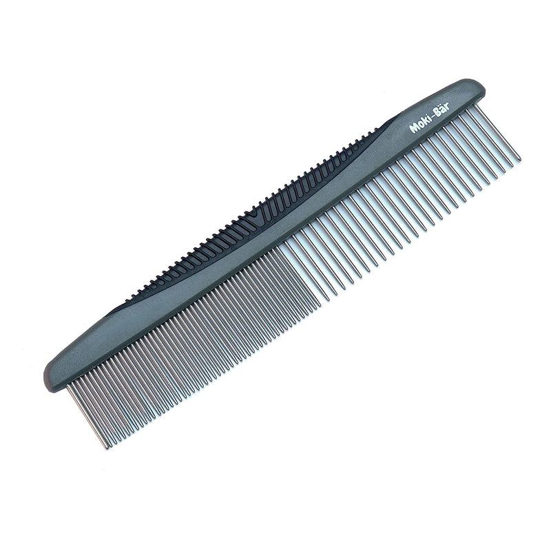 Moki Bear metal comb for dogs I Rounded pins I Can be used on both sides I Ideal for loosening knots and tangles I Aid for shearing - BeesActive Australia