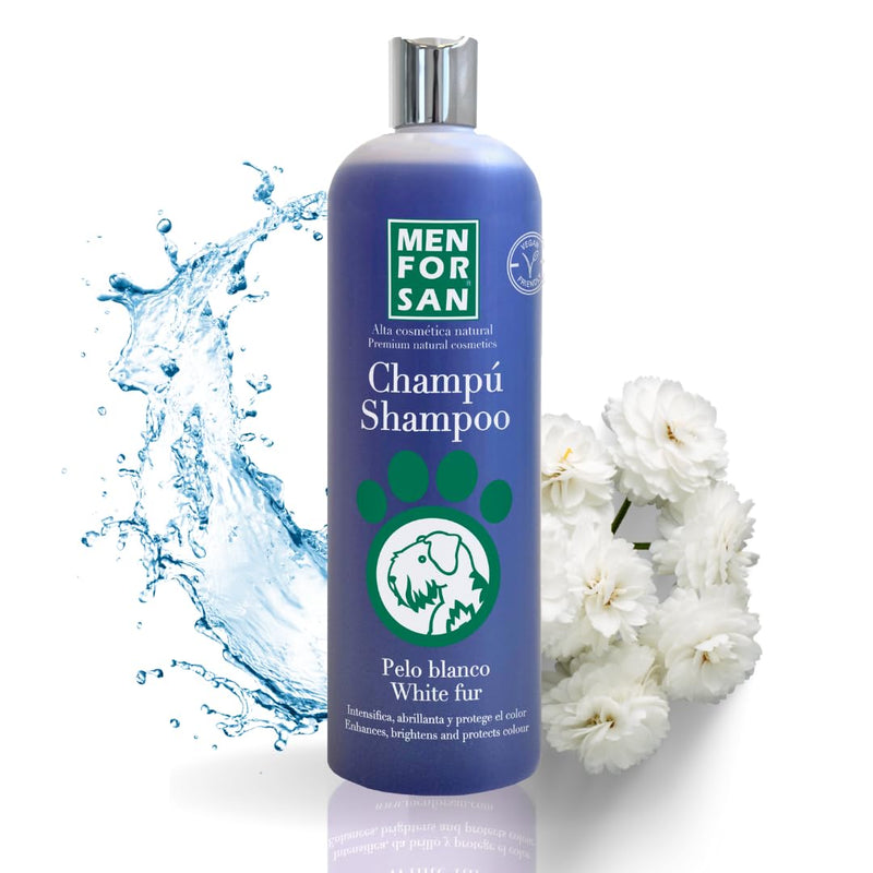 MENFORSAN White Shampoo for Dogs | Color intensification | Shine enhancer | Removes orange tones | Deep moisturizer | 1L - BeesActive Australia