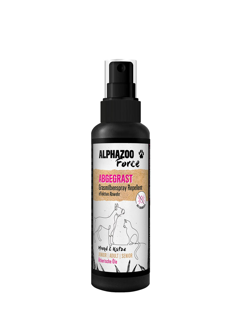alphazoo Abgegrast I Grass mite spray for dogs and cats 100 ml I Natural oils, gentle on the skin I Fight grass mites, relieve animal itching 100 ml - BeesActive Australia