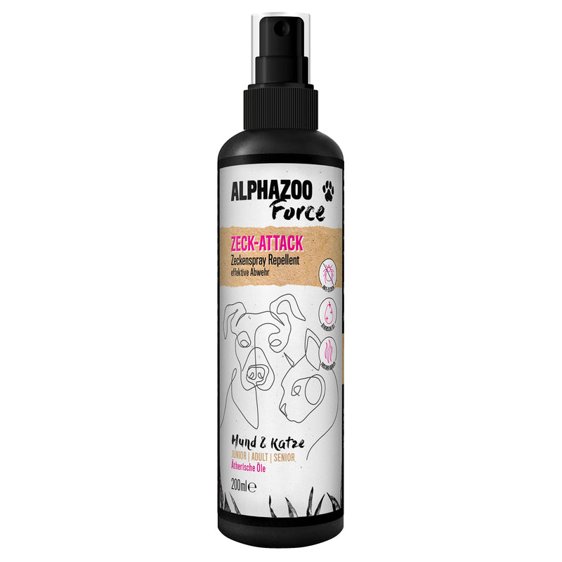 alphazoo Zeck-Attack Anti Tick Spray for Dogs, Cats & Horses 200 ml I Natural remedy against ticks with immediate effect I Long-term tick protection 200 ml - BeesActive Australia