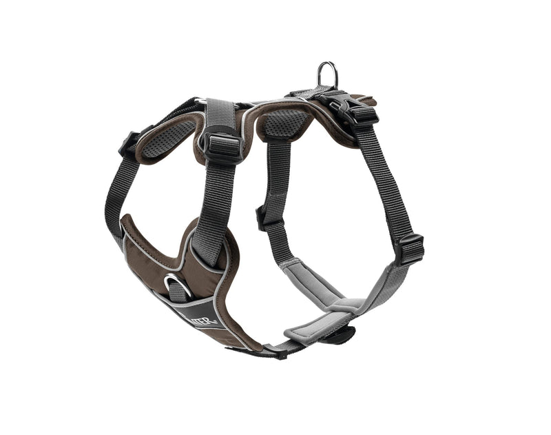 HUNTER dog harness, brown/gray, 56-73 cm 56 - 73 cm - BeesActive Australia