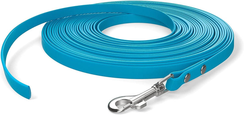 5m drag leash, dog leash, 1 carabiner, cyan blue, extra narrow, dirt and water repellent 5m, for small dogs cyan blue - BeesActive Australia