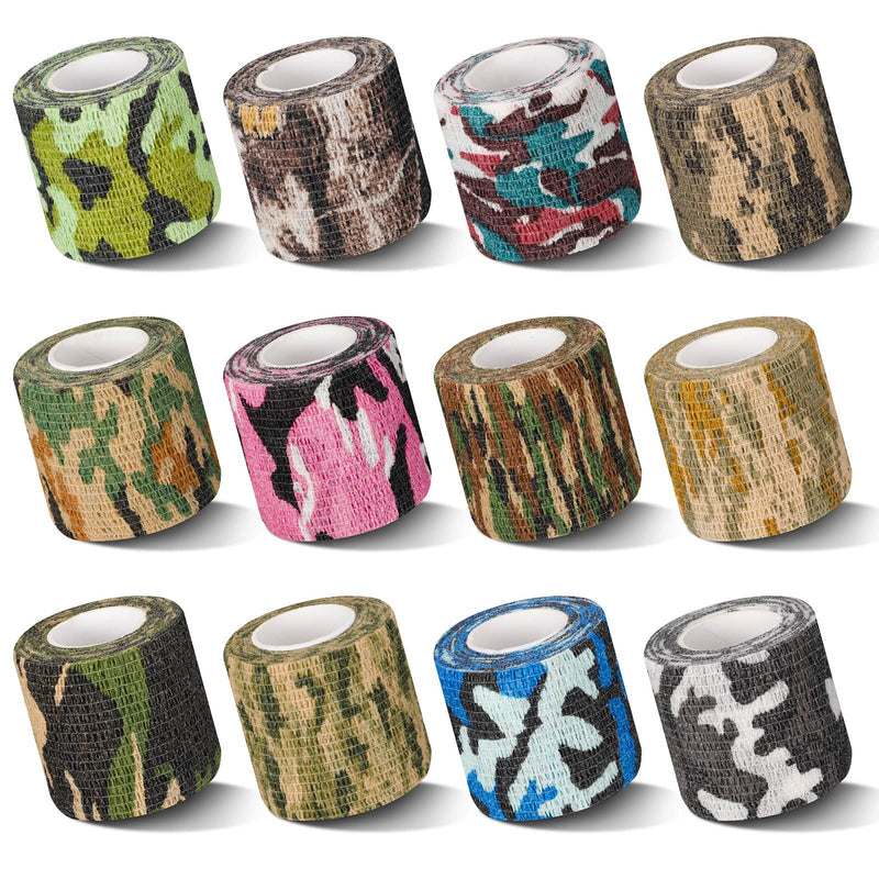 tonyg-p 12 Rolls Self-Adhesive Bandage Self-Adhesive Bandage Cohesive Bandage Elastic Fixing Bandage Pet Vet Wrap for Finger Wrist Knee Ankle Sprains and Swelling 5cm*4.5m - BeesActive Australia