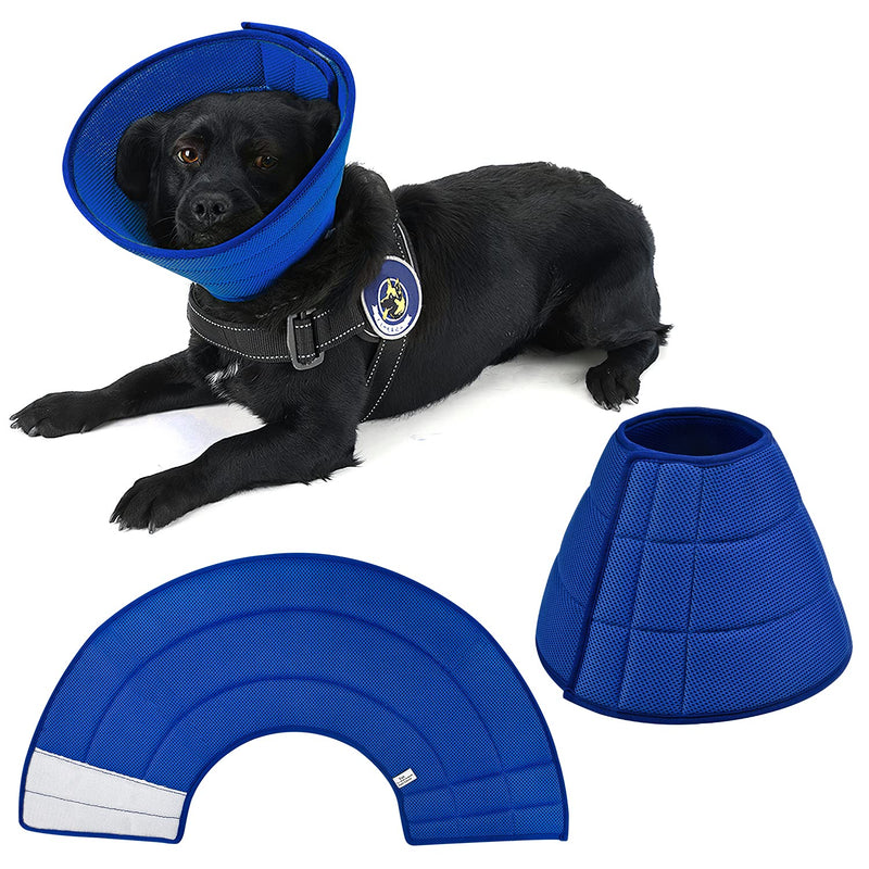 newsbirds Neck Collar for Dogs, Lightweight Comfortable Soft Recovery Elizabethan Collar for Pets, Adjustable Protective Collar for Dogs and Cats, Blue 5 Size 5 for Medium Dogs Blue - BeesActive Australia