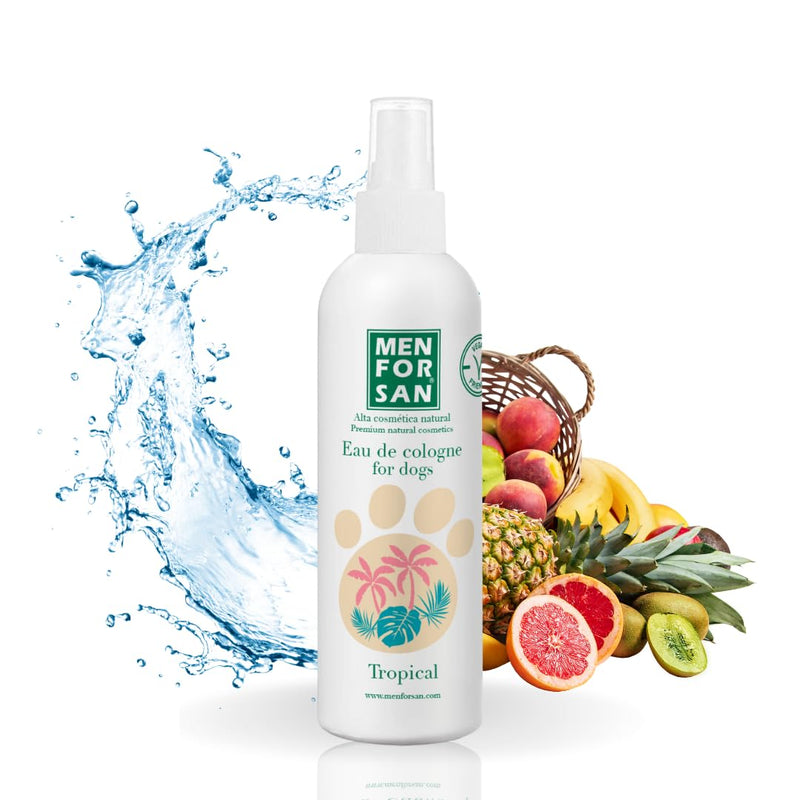 MENFORSAN Eau de Toilette for dogs | Tropical | Intense and refreshing scent | Deodorizing effect | With very mild ingredients that do NOT irritate the skin | With neutral pH value | 125ml - BeesActive Australia