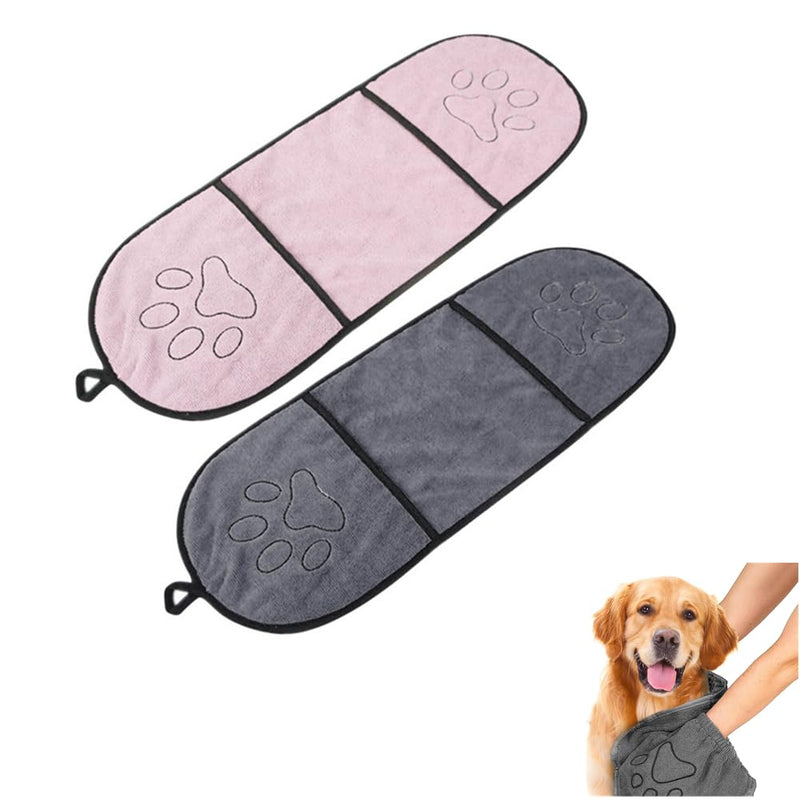 Nicoone Dog Towel, Pack of 2 Ultra Absorbent Pet Towels, Microfibre Pet Bath Towel for Cats, Dogs and Other Small Animals - BeesActive Australia