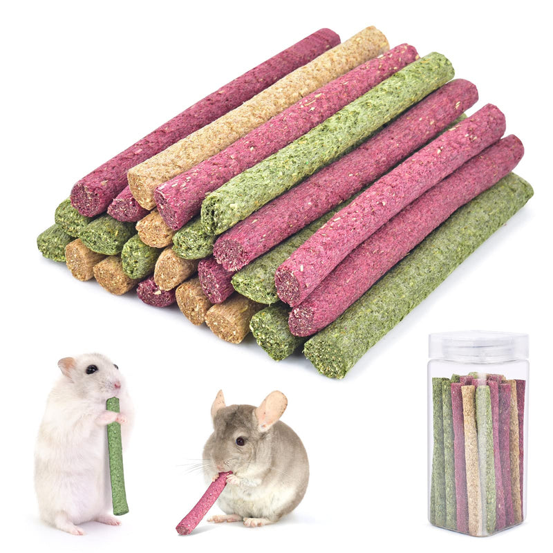 Timothy Hay Sticks, ERKOON Pack of 25 Hamster Toys, Rabbit Small Animals Chew Toy for Guinea Pigs, Hamsters, Chinchilla, Bunny Treats 25 Pieces (Pack of 1) - BeesActive Australia