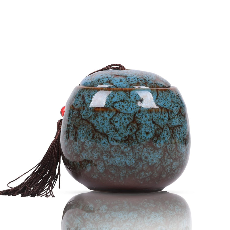 Small Urn for Human Ashes 6cm Handmade Urn - Beautiful Small Keepsake Urn - Mini Ceramic Urn - Holds Approx. 70cm3 Ash - Urn for Dog Ashes Cat Ashes Blue - BeesActive Australia