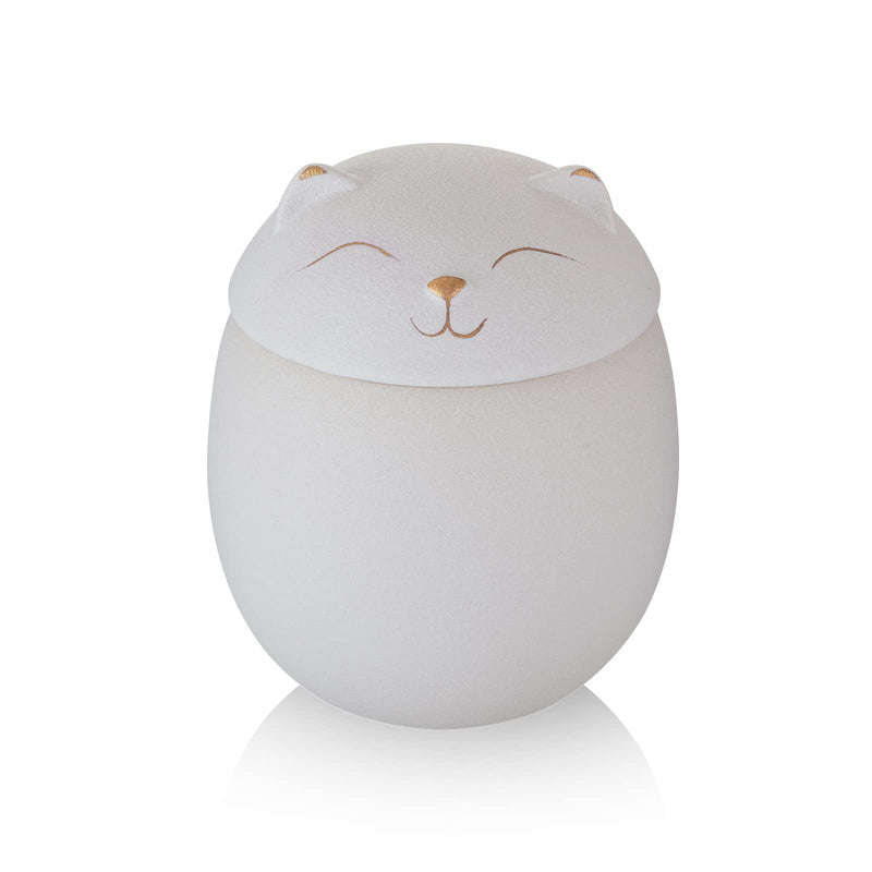 New Dream Small Ceramic Cat Urn White L White S - BeesActive Australia