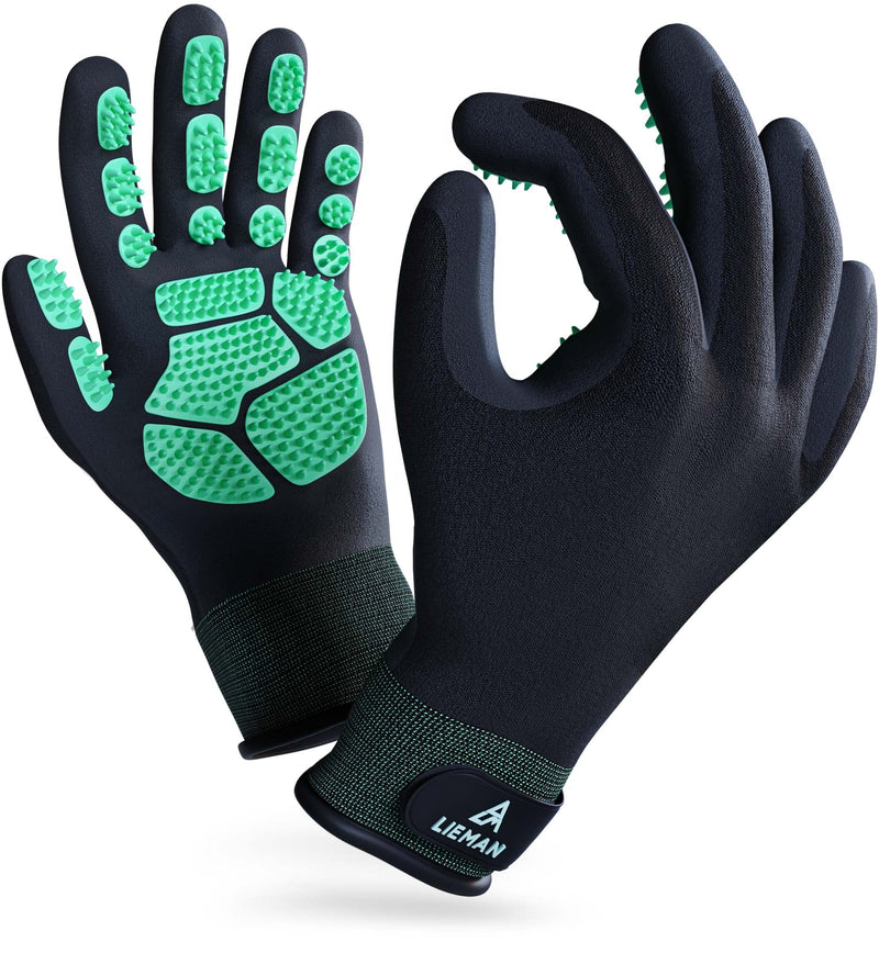LIEMAN® Grooming Glove for Cats & Dogs - One Size - With Improved Quality - Individual Fit Thanks to Adjustable Velcro Fastener - Unique Grooming Glove (1 Pair) - BeesActive Australia