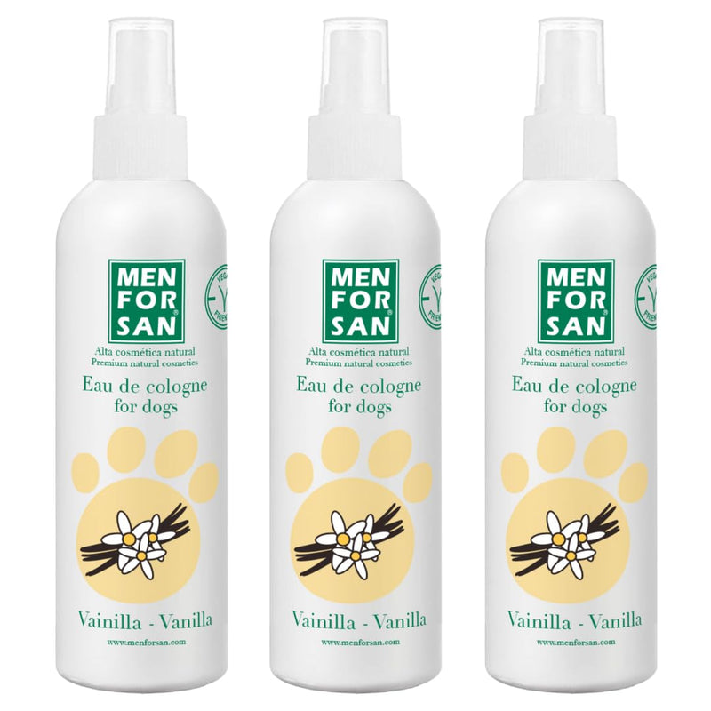 Menforsan Eau de Toilette for dogs with vanilla aroma 125 ml - pack of 3 units - BeesActive Australia