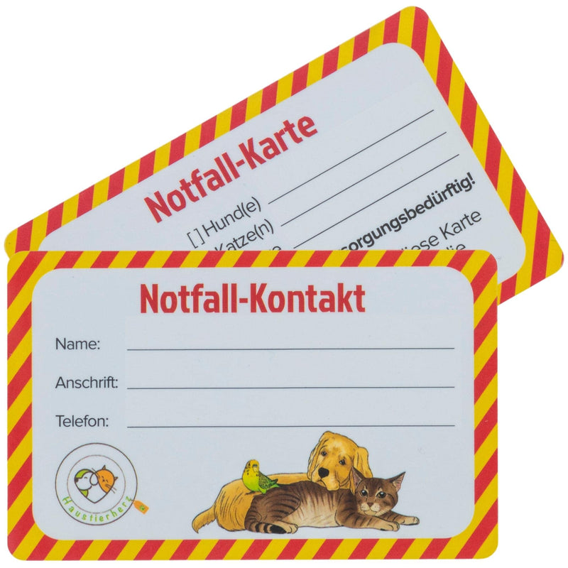 Pet Heart Pet Emergency Card - Emergency ID for Dogs & Cats - Waterproof - Credit Card Size, for Wallet, Car, Keychain, Set of 5 Safety Gadget for Pets Credit Card Size - BeesActive Australia