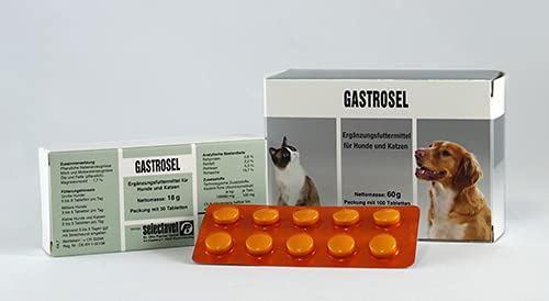 Selectavet Gastrosel | 100 tablets | Supplementary food for dogs and cats | To support physiological digestion | With magnesium oxide and kaolinite - BeesActive Australia