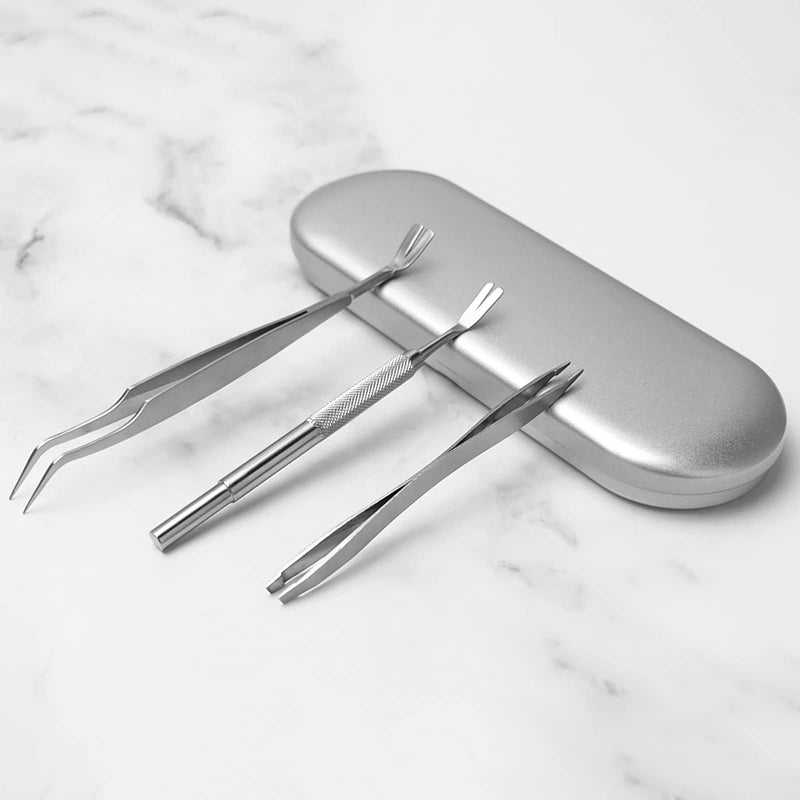 Dwenselijk tick tweezers and tick tweezers for humans, children, tick tweezers for dogs - 3 pieces metal tick tweezers. Reliable against ticks of any size - BeesActive Australia