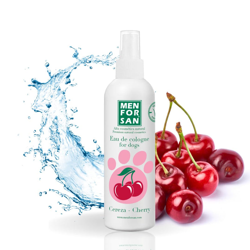MENFORSAN Eau de Cologne for dogs | cherry | Intense and refreshing scent | Deodorizing effect | With very mild ingredients that do NOT irritate the skin | With neutral pH value | 125 ml 125 ml (pack of 1) - BeesActive Australia