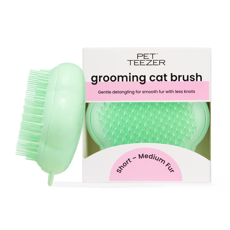 Pet Teezer - Turquoise cat brush, de-mats & gently cares for, ideal for grooming - BeesActive Australia