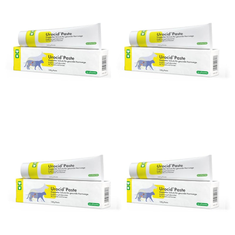 cp-pharma Urocid Paste | Pack of 4 | 4 x 100g | Diet supplements for dogs and cats | For bladder problems | With methionine & cranberry - BeesActive Australia