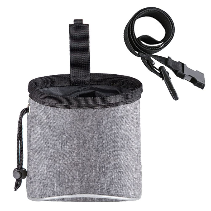 Treat Bag for Dogs, Dog Training Food Bag Dog Snack Bag Multifunctional Food Bag with Poop Bag Dispenser Adjustable Belt (Grey) - BeesActive Australia