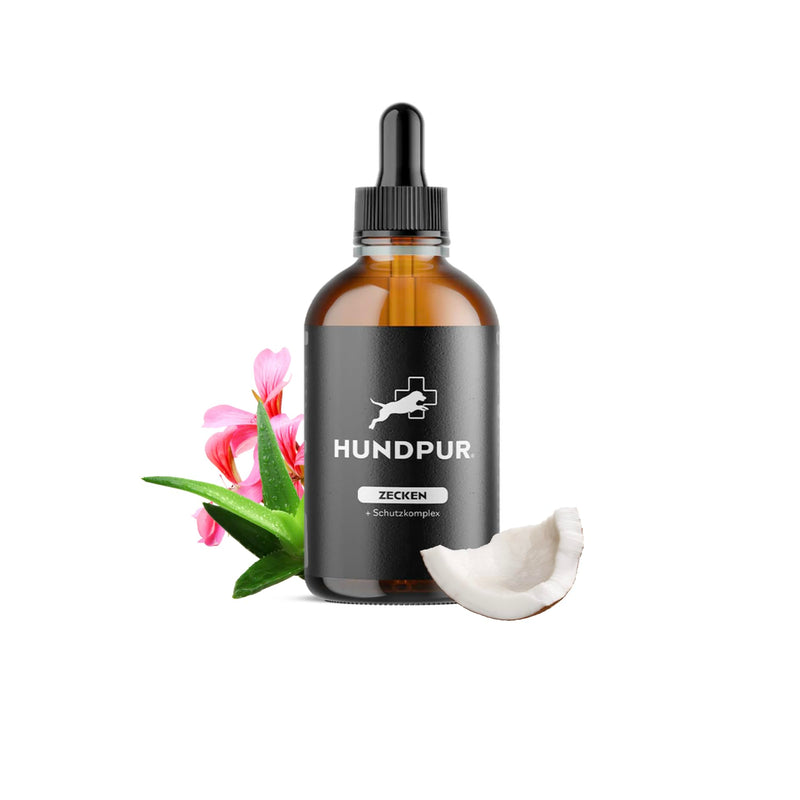 Hundpur tick tincture 50 ml - repellent against ticks - insect spray for dogs - essential oils against ticks, fleas, mites and mosquitoes - made in Germany - BeesActive Australia