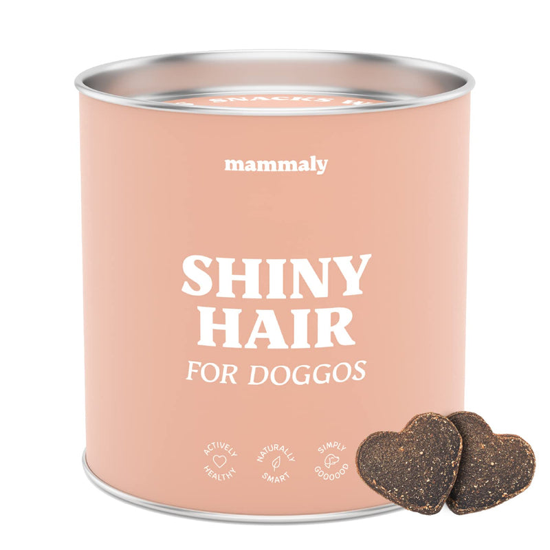 mammaly dog grooming treats with brewer's yeast & biotin 325g - shiny hair snacks against hair loss & itching dogs with probiotics - vitamin complex (C, E, D3, beta-carotene, zinc) for shiny fur - BeesActive Australia