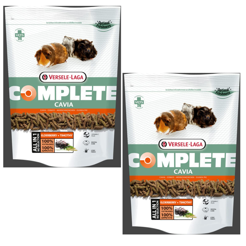 Versele-Laga Complete Cavia All-in-one Nutrition | Double pack | 2 x 500g | Pellets for guinea pigs | contains timothy hay | enriched with elderberries and herbs 500 g (pack of 2) - BeesActive Australia