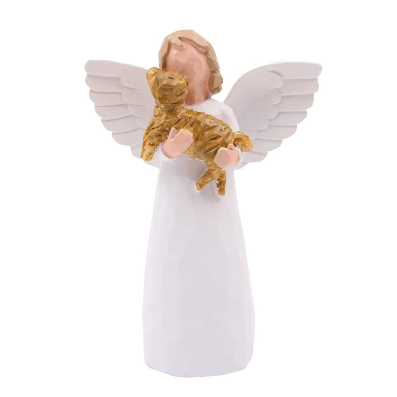 WANGCL Dog Memorial Gift Bereavement Gifts Hand Painted Sculpted Angel Figurine in Remembrance of Lost Dogs Pets Cats - BeesActive Australia