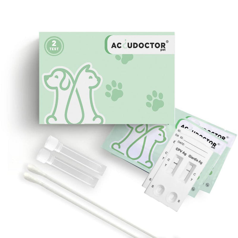 2 Accudoctor Giardia Rapid Test + Parvovirus Rapid Test CPV for Dogs Canine Parvovirus Parvoviruses Giardia Veterinary Health Giardia Rapid Test Parvovirus Dog Dog Worms Worm Diarrhea - BeesActive Australia